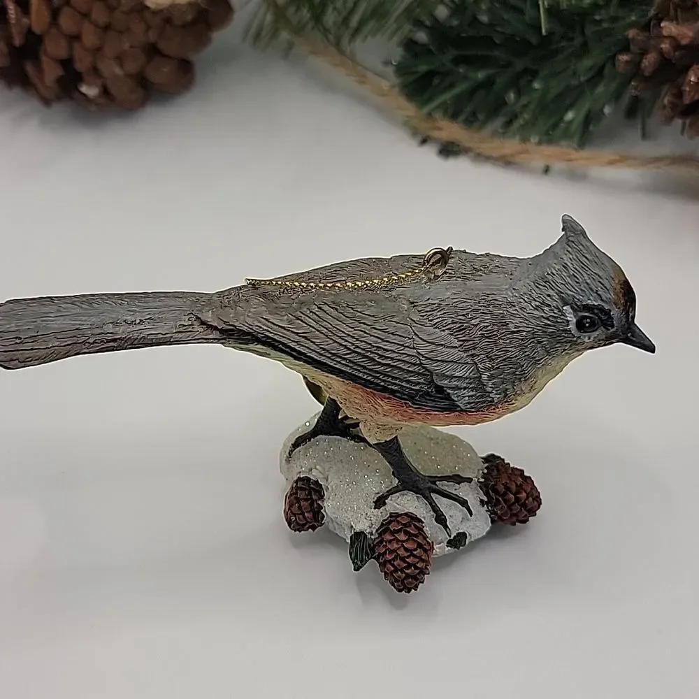 Danbury Mint Christmas Songbird Ornament Titmouse Retired